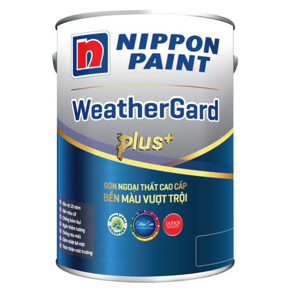 Sơn ngoại thất cao cấp Nippon WeatherGard Plus+ 5l