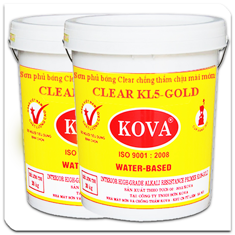 SƠN PHỦ BÓNG CLEAR CHỐNG THẤM, CHỊU MÀI MÒN CLEAR KL5-GOLD 20KG
